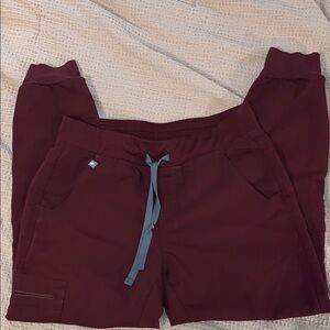 Figs Burgundy Jogger Pants